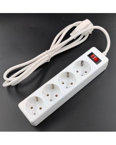 SP4W-518 GARDA. Сетевой фильтр 4 розетки,1,8м, белый. 5bites в Златоусте