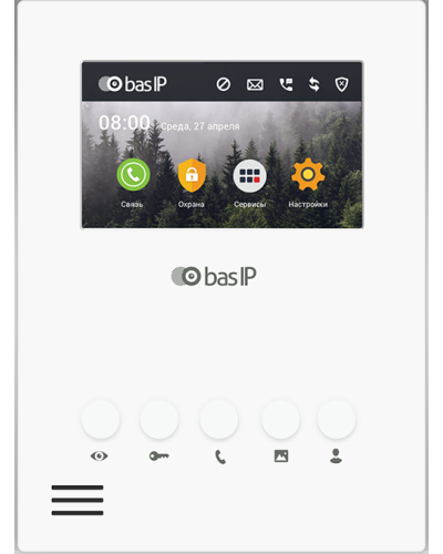 AU-04LA (AU-04L) WHITE. Монитор IP-домофона. BAS-IP в Златоусте