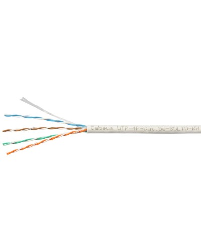 UTP-4P-Cat.5e-SOLID-WH-100 (7471c-5). Кабель «витая пара» (LAN) для структурированных систем связи. CABEUS в Златоусте