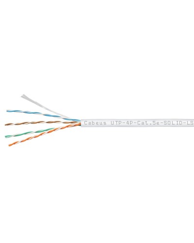 UTP-4P-Cat.5e-SOLID-LSZH-WH (9782c). Кабель «витая пара» (LAN) для структурированных систем связи. CABEUS в Златоусте