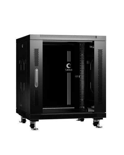 SH-05C-12U60/60-BK (8554c). Шкаф телекоммуникационный 19 напольный 12U. CABEUS в Златоусте