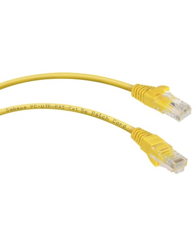 PC-UTP-RJ45-Cat.5e-0.5m-YL (7666c), желтый. Патч-корд медный. CABEUS в Златоусте