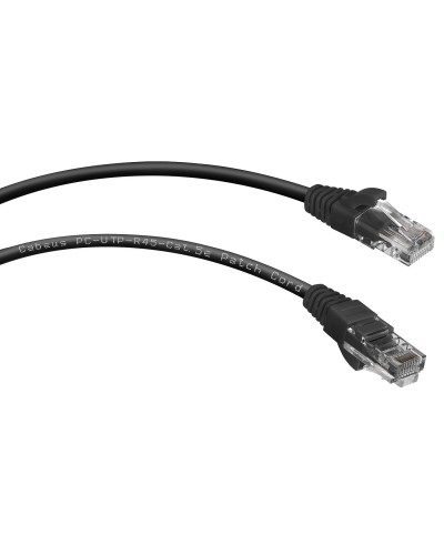 PC-UTP-RJ45-Cat.5e-0.5m-BK (7671c), чёрный. Патч-корд медный. CABEUS в Златоусте
