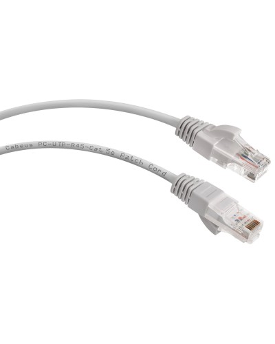 PC-UTP-RJ45-Cat.5e-0.3m-LSZH (8861c), серый. Патч-корд медный. CABEUS в Златоусте