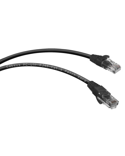 PC-UTP-RJ45-Cat.6-2m-BK (8665c), чёрный. Патч-корд медный. CABEUS в Златоусте