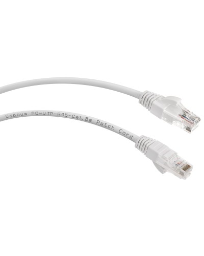 PC-UTP-RJ45-Cat.5e-5m-WH (7687c), белый. Патч-корд медный. CABEUS в Златоусте