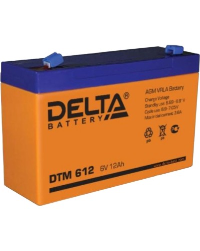 Delta DTM 612. Аккумулятор герметичный свинцово-кислотный. Delta в Златоусте