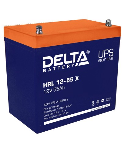 Delta HRL 12-55 X. Аккумулятор герметичный свинцово-кислотный. Delta в Златоусте