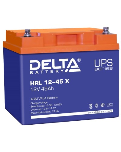 Delta HRL 12-45 X. Аккумулятор герметичный свинцово-кислотный. Delta в Златоусте
