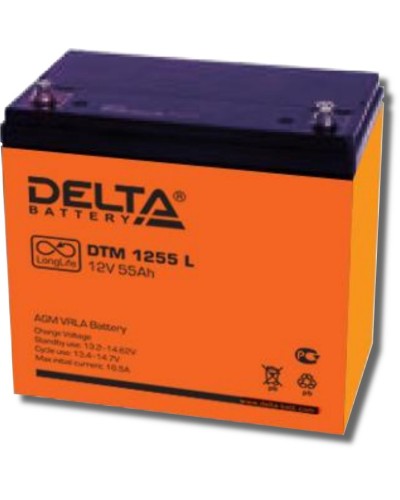 Delta DTM 1255 L. Аккумулятор герметичный свинцово-кислотный. Delta в Златоусте