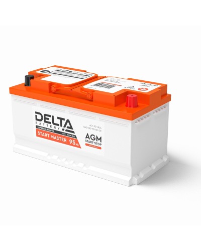Delta START MASTER AGM 1295 (95 Ah). Аккумулятор автомобильный герметичный свинцово-кислотный. Delta в Златоусте