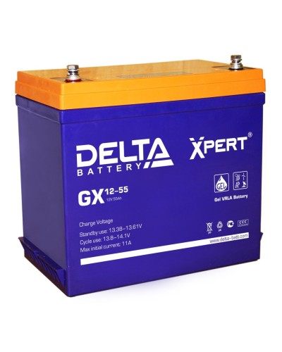 Delta GX 12-55. Аккумулятор герметичный свинцово-кислотный. Delta в Златоусте