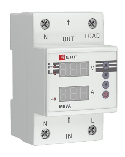 MRVA 63A PROxima (MRVA-63A). Реле напряжения и тока с дисплеем. EKF в Златоусте