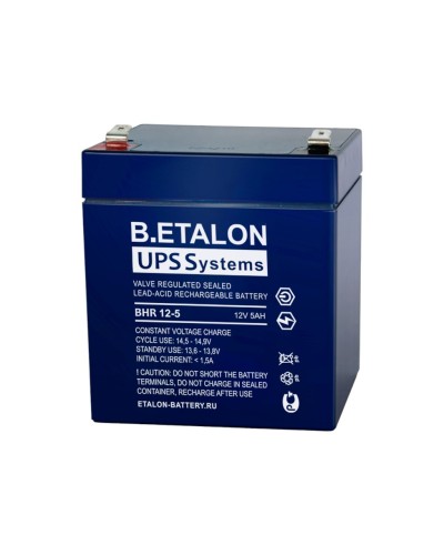 B.ETALON BHR 12-5. Аккумулятор герметичный свинцово-кислотный. ETALON в Златоусте