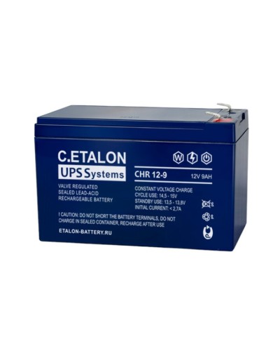 C.ETALON CHR 12-9. Аккумулятор герметичный свинцово-кислотный. ETALON в Златоусте