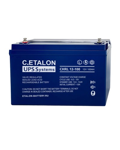 C.ETALON CHRL 12-100. Аккумулятор герметичный свинцово-кислотный. ETALON в Златоусте