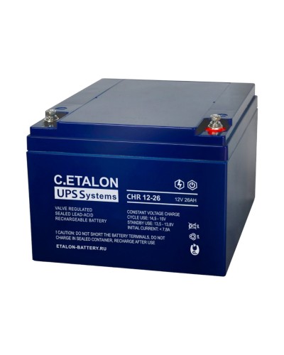 C.ETALON CHR 12-26. Аккумулятор герметичный свинцово-кислотный. ETALON в Златоусте