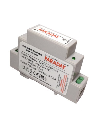 12W/12-24V/DIN. Блок питания. FARADAY в Златоусте