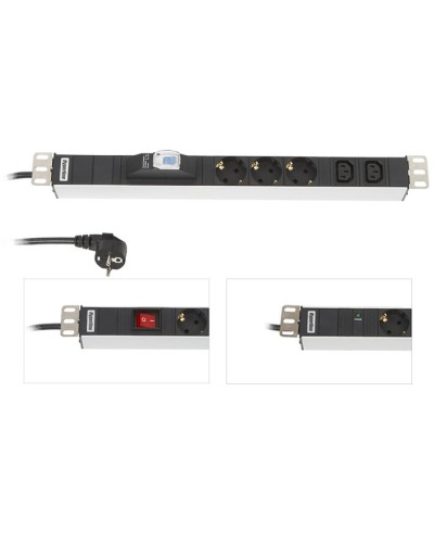 SHE19-6SH-B-2.5EU. Блок розеток 19. Hyperline в Златоусте