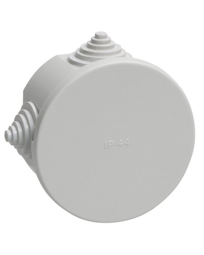 Коробка распаячная КМ41237 D75х40 открытой проводки IP44 4 гермоввода серая (UKO11-075-040-000-K41-44). Коробка распаячная безгалогенная (HF). IEK в Златоусте