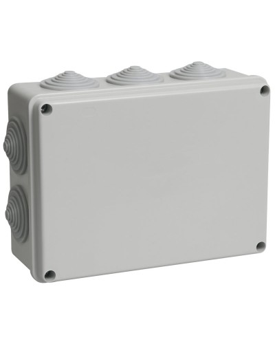 Коробка распаячная КМ41244 190х140х70 открытой проводки IP55 10 гермовводов серая (UKO11-190-140-070-K41-55). Коробка распаячная безгалогенная (HF). IEK в Златоусте