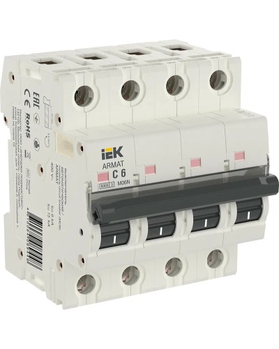 M06N 4P C 6А 6кА ARMAT (AR-M06N-4-C006). Автоматический выключатель. IEK в Златоусте