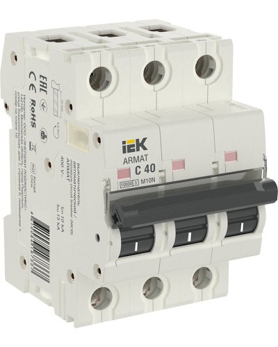 M10N 3P C 40А 10кА ARMAT (AR-M10N-3-C040). Автоматический выключатель. IEK в Златоусте
