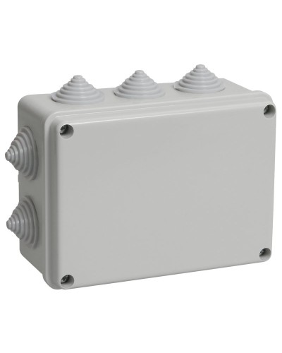 Коробка распаячная КМ41241 150х110х70 открытой проводки IP44 10 гермовводов серая (UKO10-150-110-070-K41-44). Коробка распаячная безгалогенная (HF). IEK в Златоусте