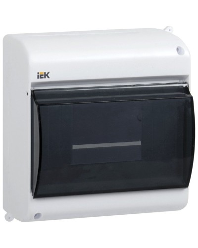 Корпус пластиковый КМПн 2/6 IP30 белый KREPTA 3 (MKP42-N-06-30-09). Щиток модульный с прозрачной дверцей, настенный. IEK в Златоусте