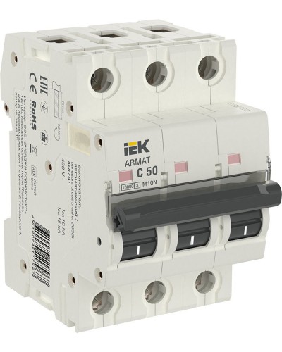 M10N 3P C 50А 10кА ARMAT (AR-M10N-3-C050). Автоматический выключатель. IEK в Златоусте