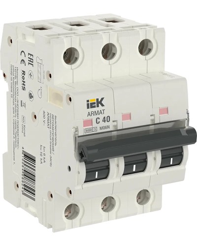 M06N 3P C 40А 6кА ARMAT (AR-M06N-3-C040). Автоматический выключатель. IEK в Златоусте
