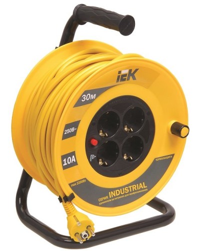 УК30 4 места, 30м (WKP14-10-04-30). Удлинитель на катушке Industrial. IEK в Златоусте