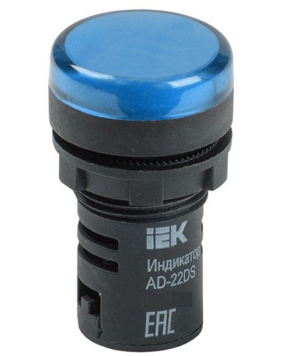 Лампа AD22DS (LED)матрица D22мм синий 230В (BLS10-ADDS-230-K07). Светосигнальный индикатор. IEK в Златоусте