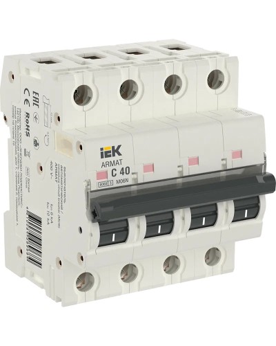 M06N 4P C 40А 6кА ARMAT (AR-M06N-4-C040). Автоматический выключатель. IEK в Златоусте