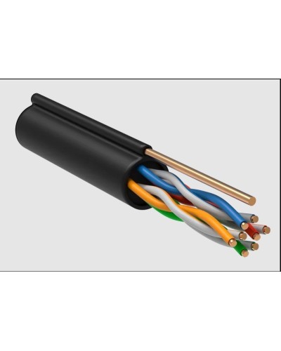 GENERICA U/UTP 5E 24AWG 4PR LDPE трос черный (BC3-C5E04-159-305-R-G). Кабель «витая пара» (LAN) для структурированных систем связи. IEK в Златоусте