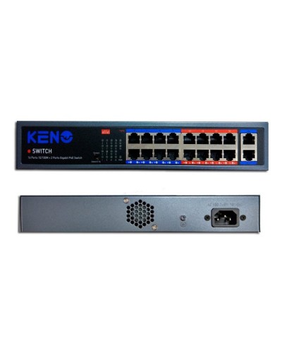 KN-SW1602POE+. Коммутатор с питанием по PoE. KENO в Златоусте