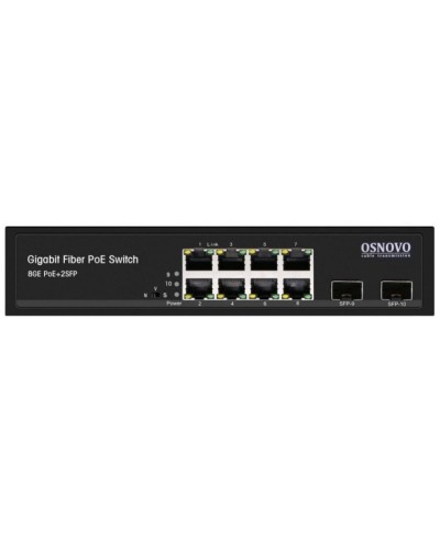SW-80802(150W). Промышленный PoE коммутатор Gigabit Ethernet на 10 портов. OSNOVO в Златоусте