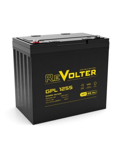 Revolter GPL 1255. Аккумулятор автомобильный герметичный свинцово-кислотный. Revolter в Златоусте