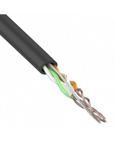 U/UTP, CAT 5e, PE, 2PR, 24AWG, OUTDOOR, SOLID, черный, 305м, REXANT (01-0025). Кабель «витая пара» (LAN) для структурированных систем связи. Rexant в Златоусте