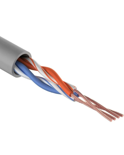 U/UTP, CAT 5e, PVC, 2PR, 24AWG, INDOOR, STRANDED, серый, 305м REXANT (01-0026). Кабель «витая пара» (LAN) для структурированных систем связи. Rexant в Златоусте