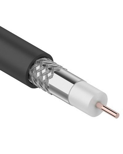 RG-6U, 75 Ом, CCS/Al/Al, 64%, 100 м OUTDOOR. REXANT (01-2202). Кабель коаксиальный радиочастотный. Rexant в Златоусте