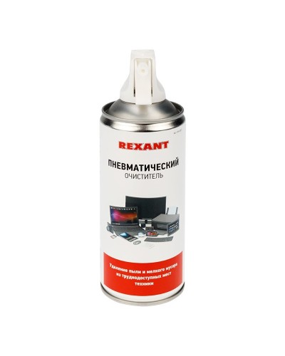Пневматический очиститель DUST OFF, REXANT, 400 мл, аэрозоль (85-0001): Баллон со сжатым воздухом в Златоусте
