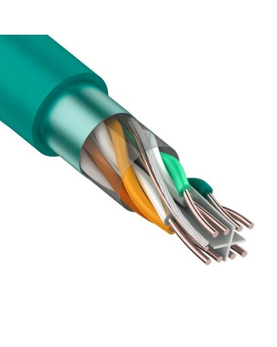F/UTP, CAT 6, нг(А)-LSLTx, 4х2х0,575мм, 23AWG, INDOOR, SOLID, зеленый, 305м REXANT (01-0171). Кабель «витая пара» (LAN) для структурированных систем связи. Rexant в Златоусте