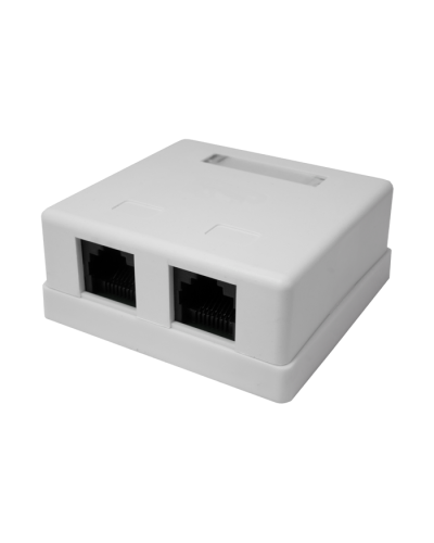Розетка настенная RJ-45, 8P8C, Cat.5e, 2 порта UTP (10-0309): Компьютерная розетка в Златоусте