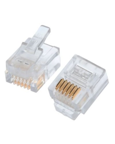 Коннекторы 6P6C (RJ-11) (100шт) (10-0228). Телефонный разъем 6P6C (RJ-11). SUPRLAN в Златоусте