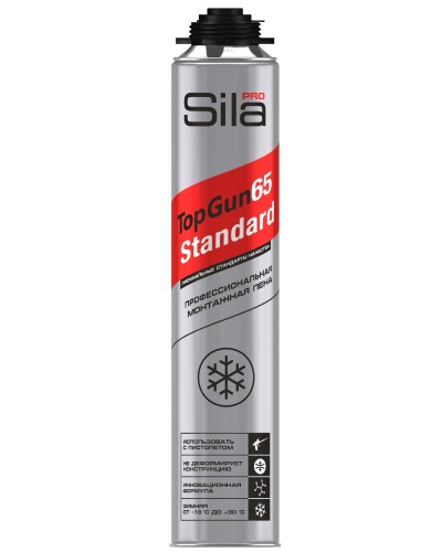Пена монтажная Sila Pro TopGun 65 STANDARD winter, 850 мл. Пена монтажная профессиональная. Sila в Златоусте