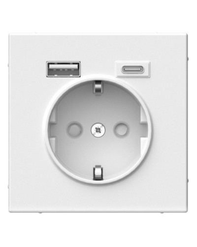 ArtGallery розетка 1-местная с USB тип-A+C, скрытой установки, механизм, белый (GAL000132). Розетка с USB. Systeme Electric в Златоусте