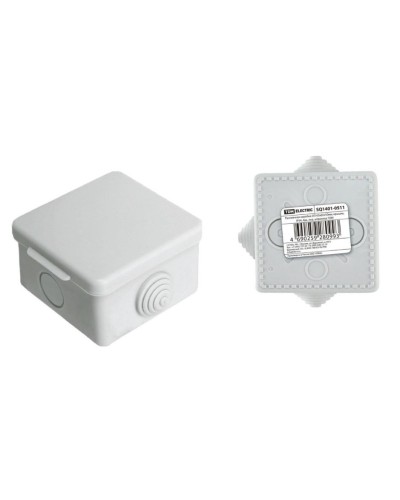 Коробка ОП 65х65х50мм, крышка, IP54, 4вх (SQ1401-0511). Распаячная коробка. TDM ЕLECTRIC в Златоусте