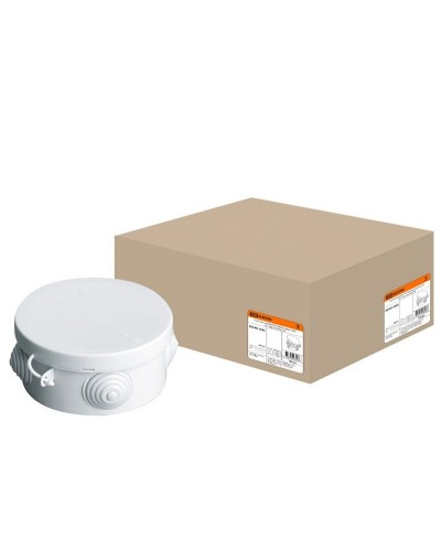 Коробка ОП D85х40мм, крышка, IP54, 4вх. (SQ1401-0502). Распаячная коробка. TDM ЕLECTRIC в Златоусте