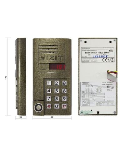 БВД-SM101T. Вызывная панель аудиодомофона. VIZIT в Златоусте